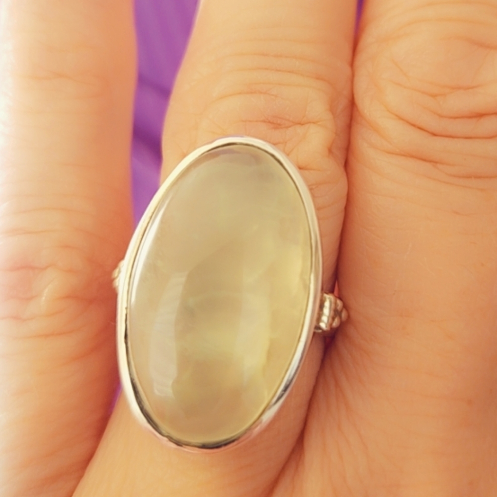 925 Sterling Silver Fluorite Gemstone Ring. Size … - image 2